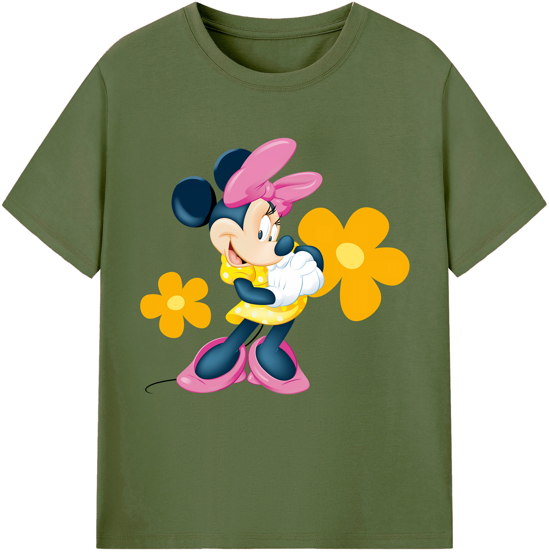（画像用） ミッキーマウス Mickey Mouse 綿100％半袖Tシャツ（フロントプリント）